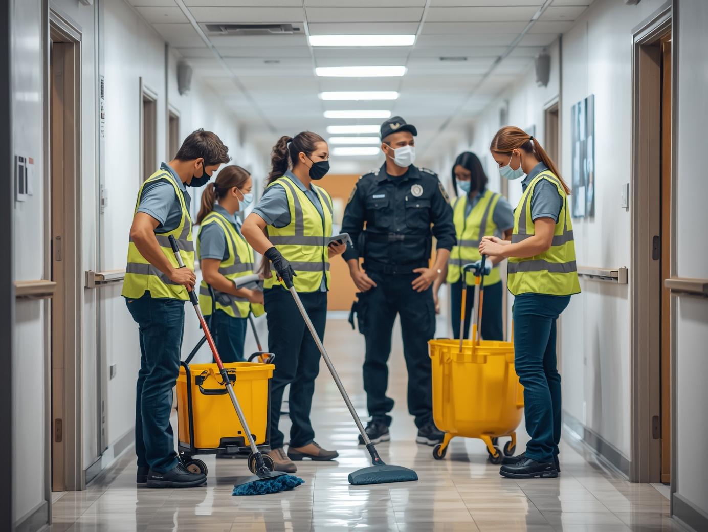 expert team housekeeping and security guard